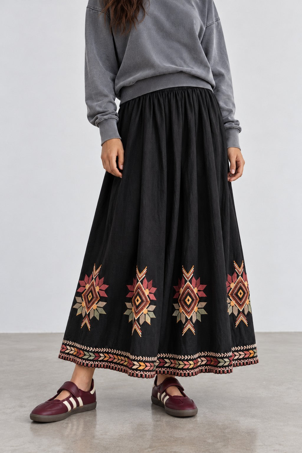 Ayelet Embroidered Maxi Skirt