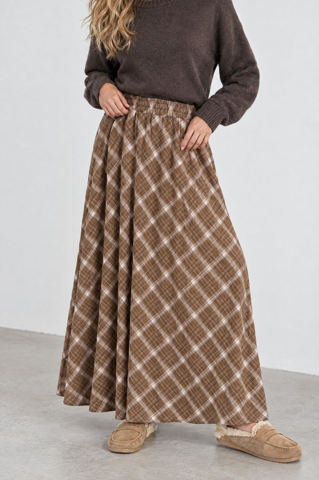Hannah Plaid Maxi Skirt