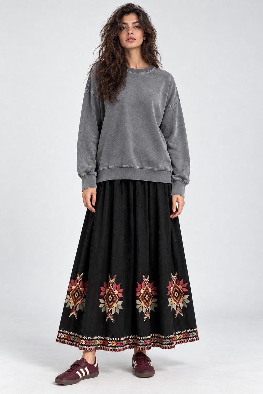 Ayelet Embroidered Maxi Skirt