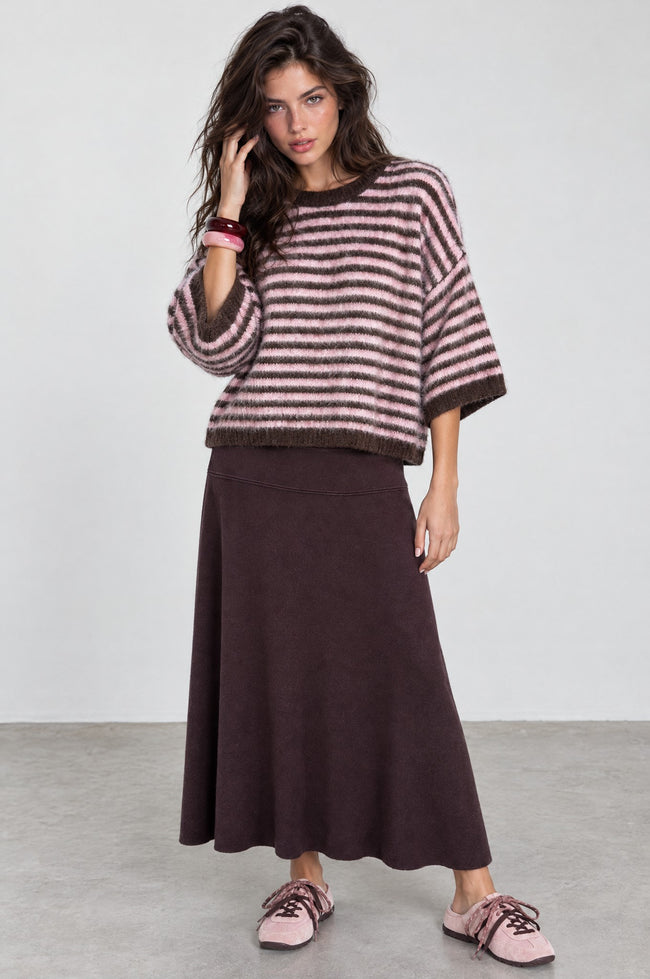 Sacha Knit A-Line Maxi Skirt