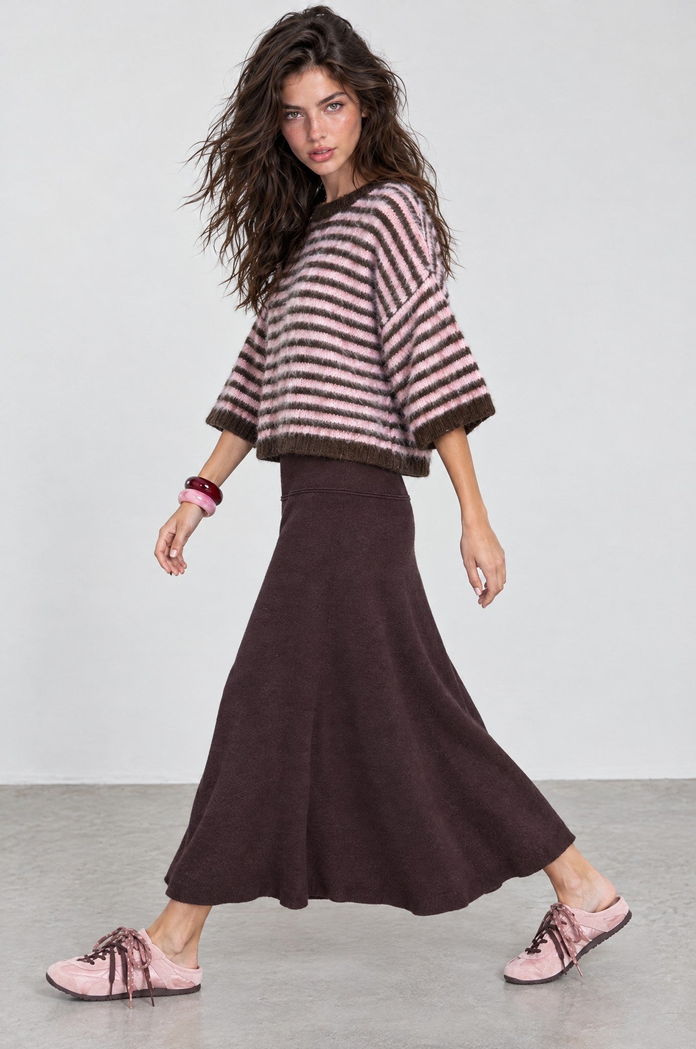Sacha Knit A-Line Maxi Skirt