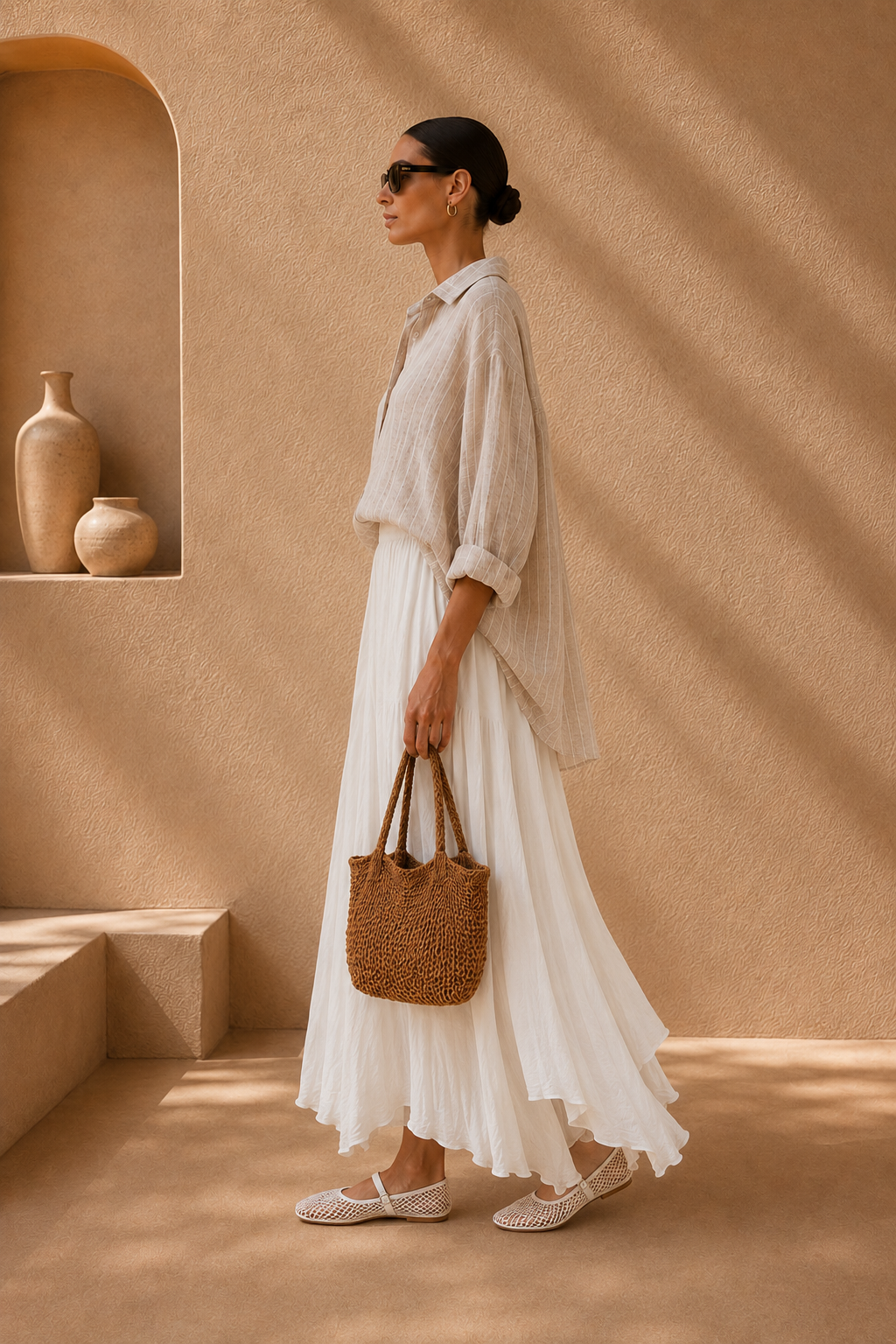 Viviane Ethereal Asymmetrical Maxi Skirt