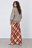Rachel Plaid Satin Maxi Skirt