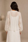 Serah Embroidered Chiffon Blouse