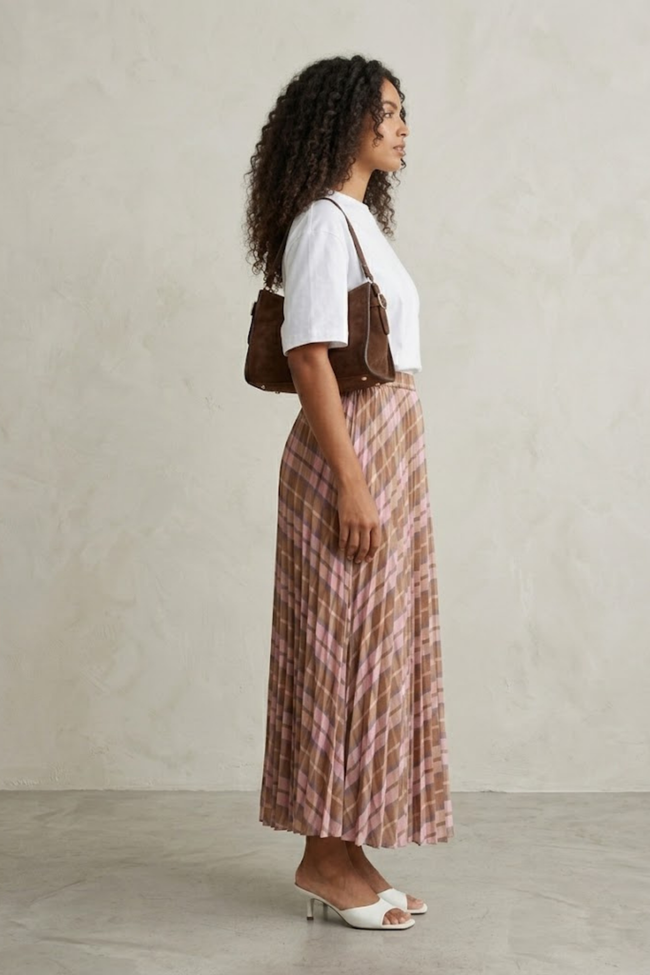 Maya Modest Pleated Maxi Skirt
