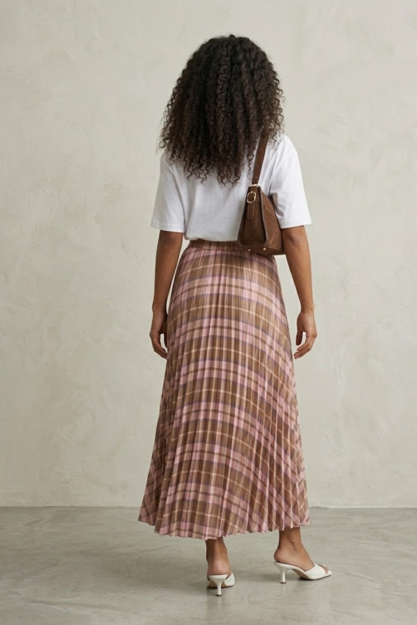 Maya Modest Pleated Maxi Skirt
