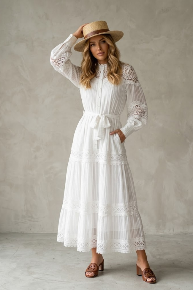 Shana White Modest Dress