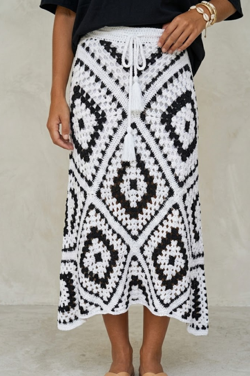 Chloe Crochet Midi Skirt