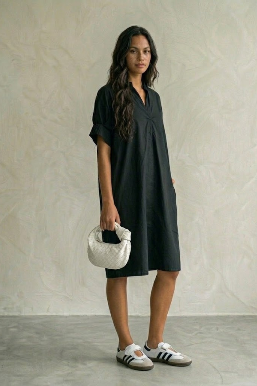 Ellia Poplin Midi Dress
