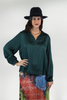 JENNY SILKY V-NECK BLOUSE