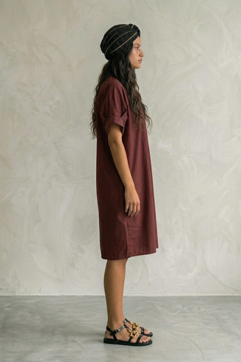 Ellia Poplin Midi Dress