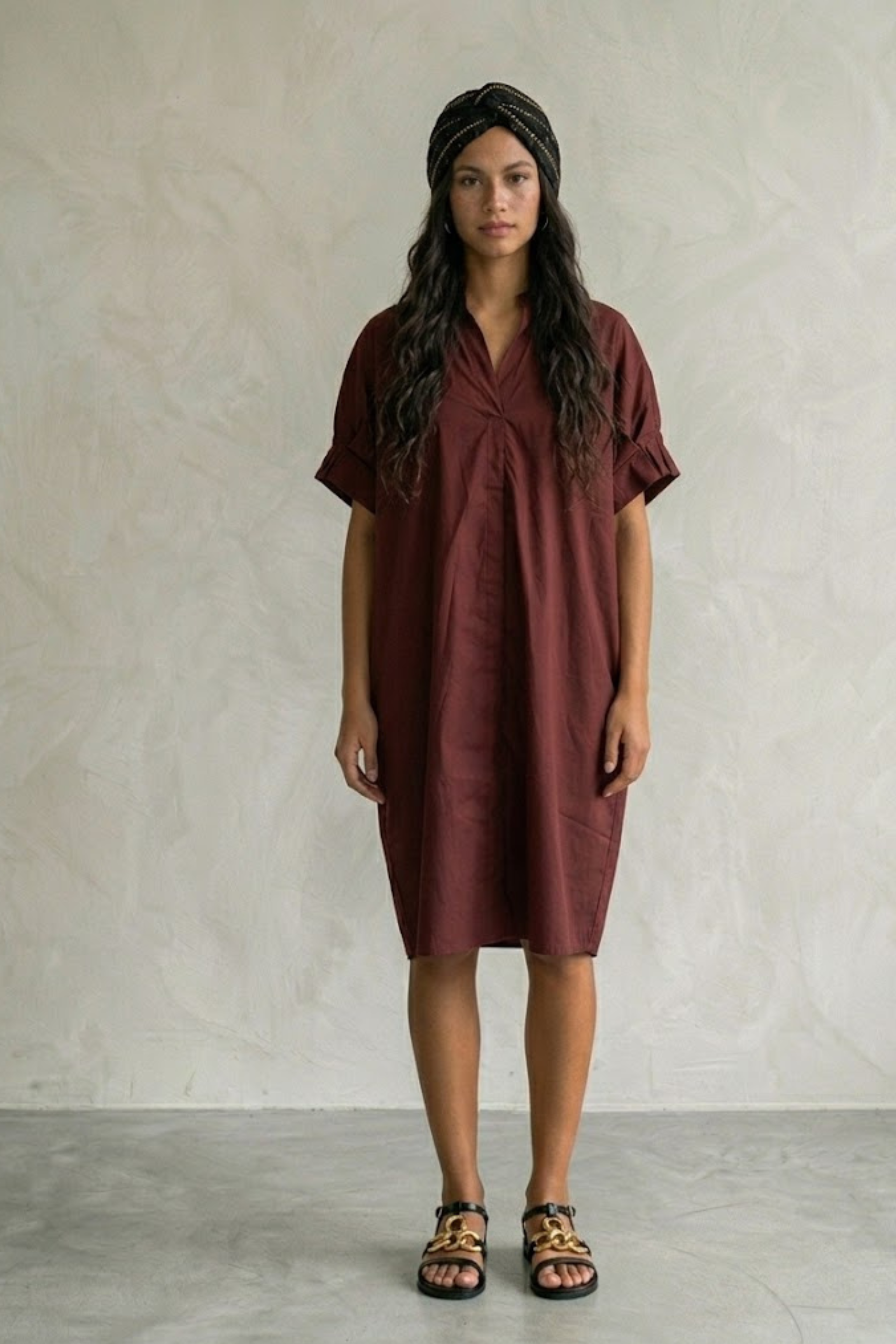 Ellia Poplin Midi Dress