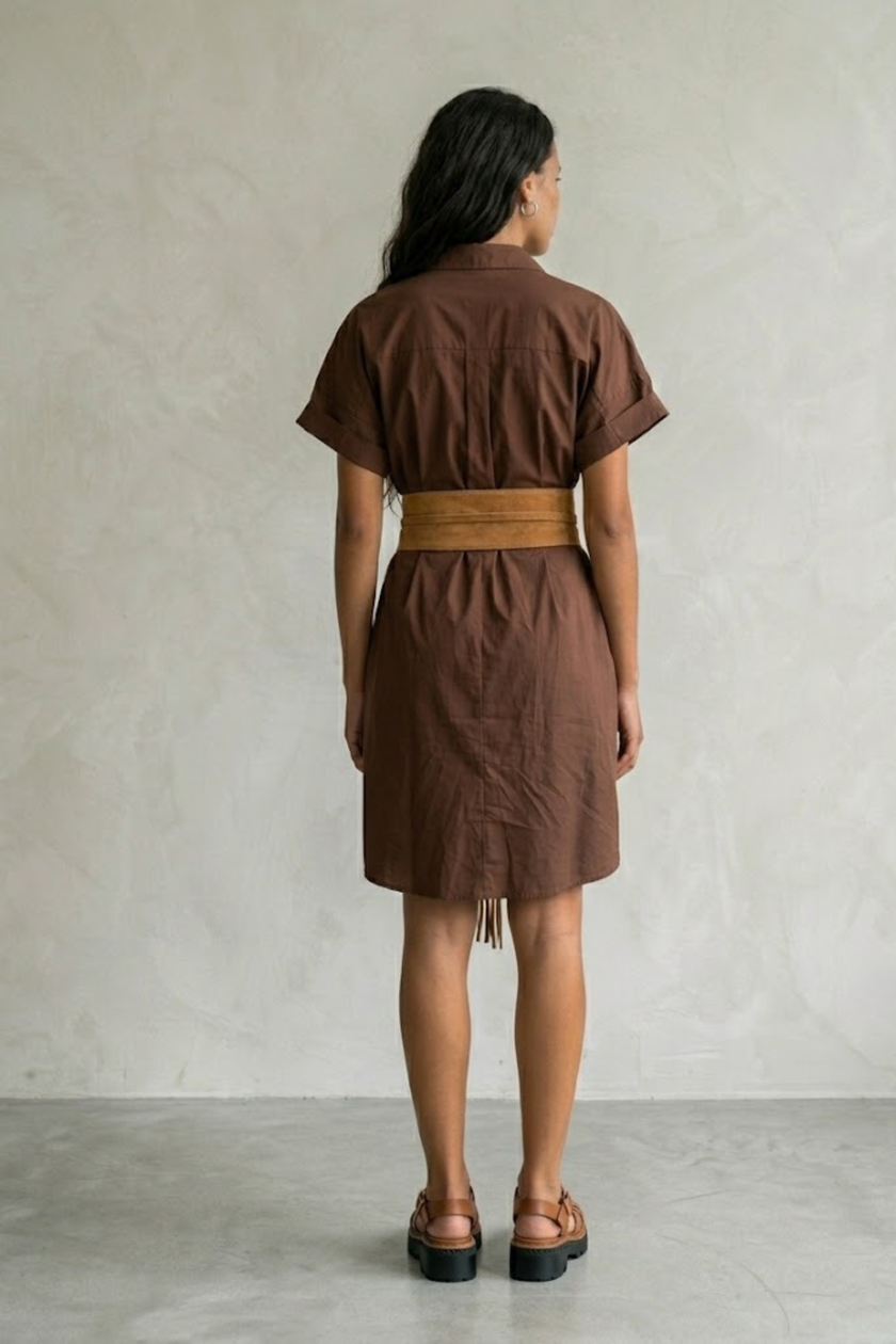 Ellia Poplin Midi Dress