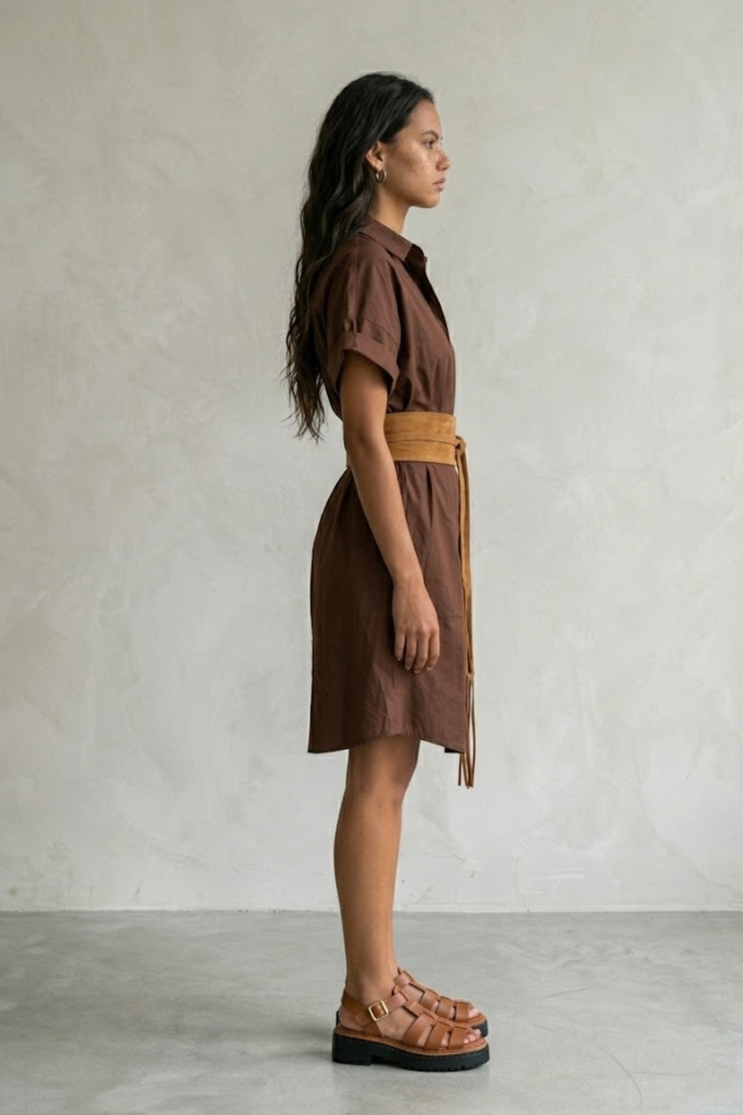 Ellia Poplin Midi Dress