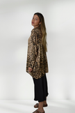 EMILIE SATIN LEOPARD PRINT SHIRT