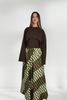 PAULINA LAYERED BROWN LONG SLEEVE TOP