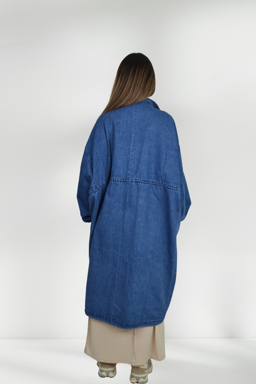 WANDA OVERSIZED DENIM ZIP JACKET