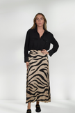 AMBRE BLACK SHIRT WITH CHEST POCKETS
