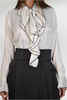 CHLOE RUFFLED SATIN BLOUSE