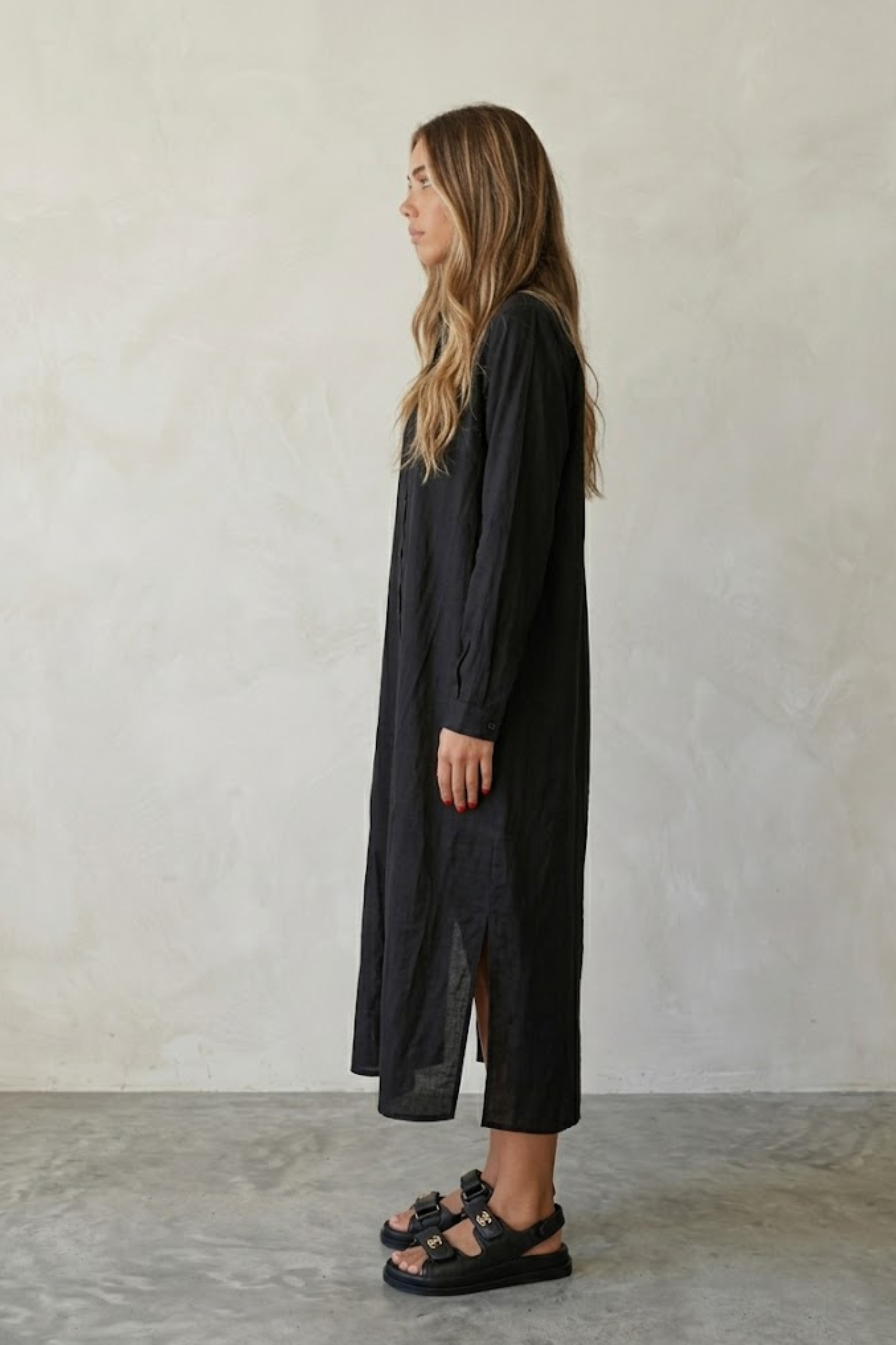 Tehila Black Shirt Dress