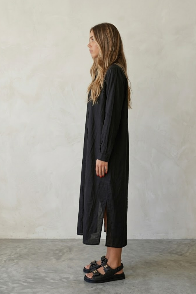 Tehila Black Shirt Dress