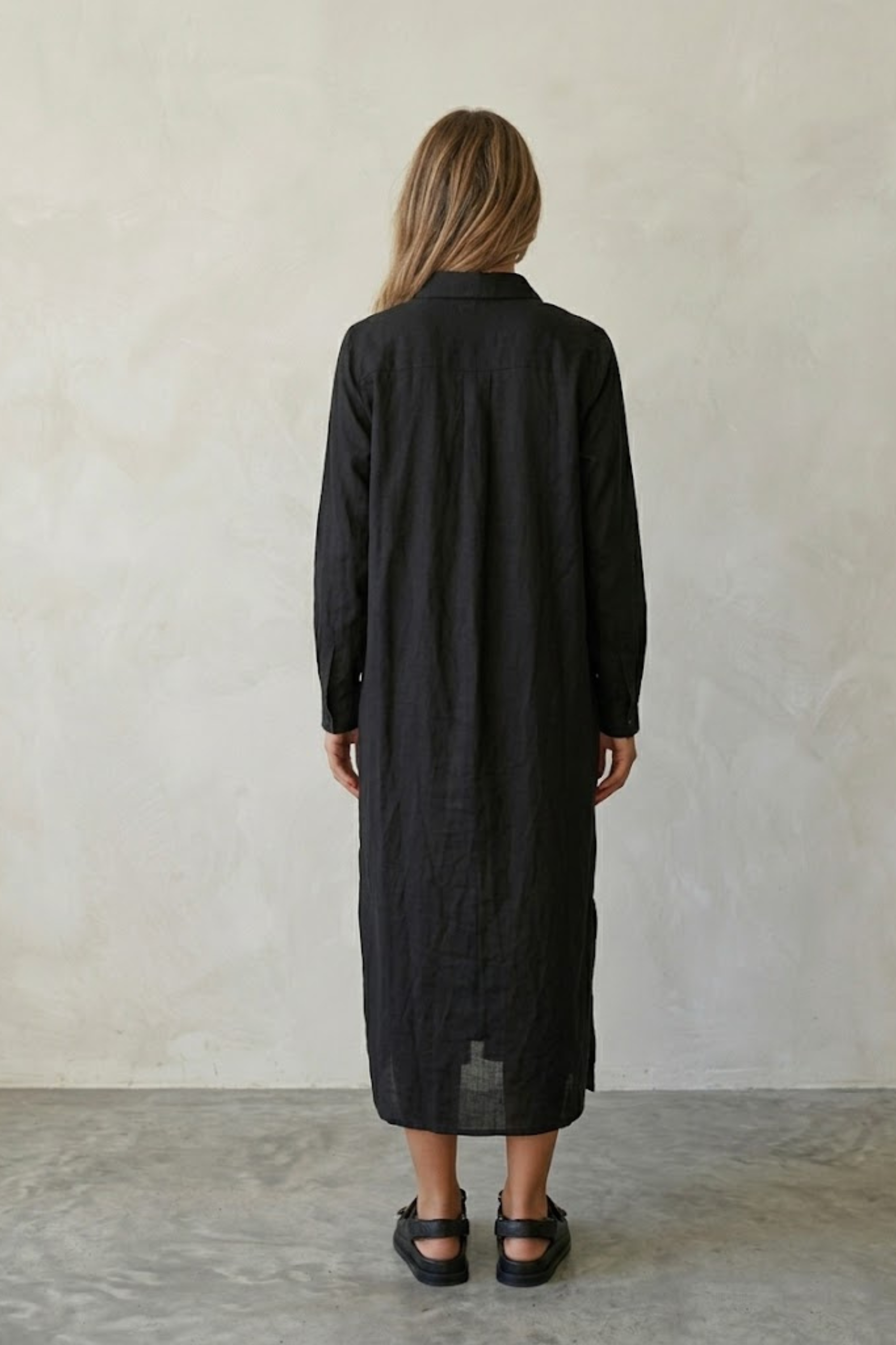 Tehila Black Shirt Dress