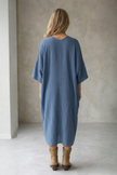 Elysa Knot-Front Textured Midi Dress