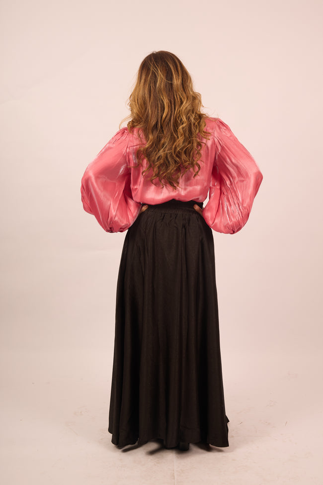 Miranda Iridescent Satin Blouse