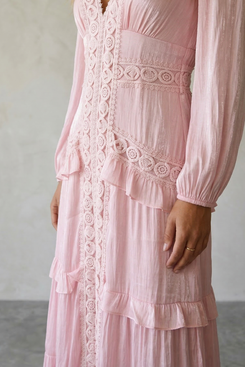 Elise Elegant Ruffled Maxi Dress