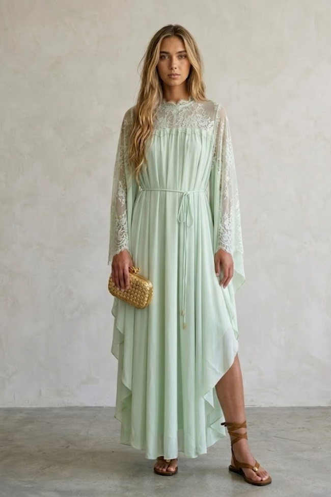 Esmee Chiffon & Lace Evening Gown