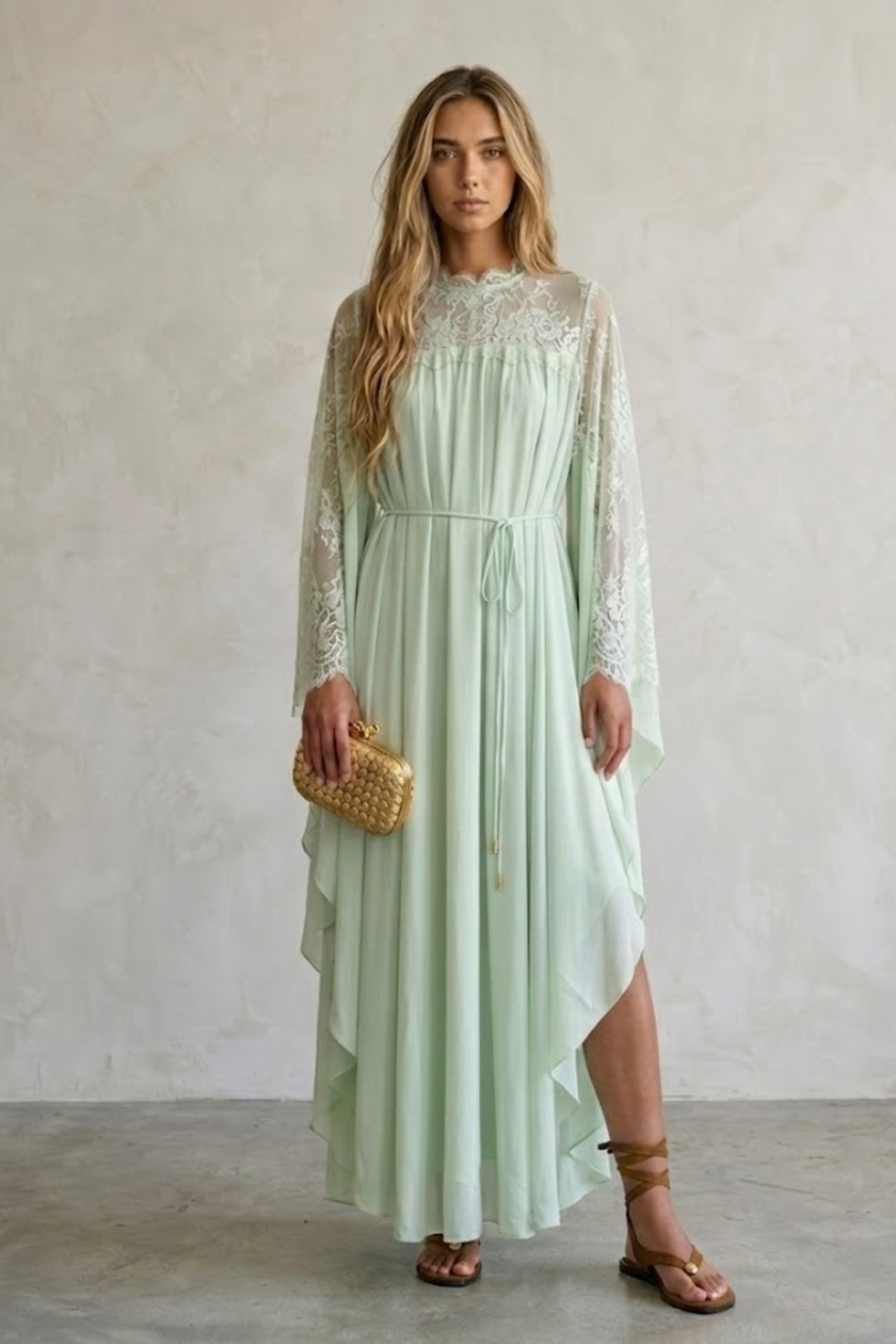 Esmee Chiffon & Lace Evening Gown