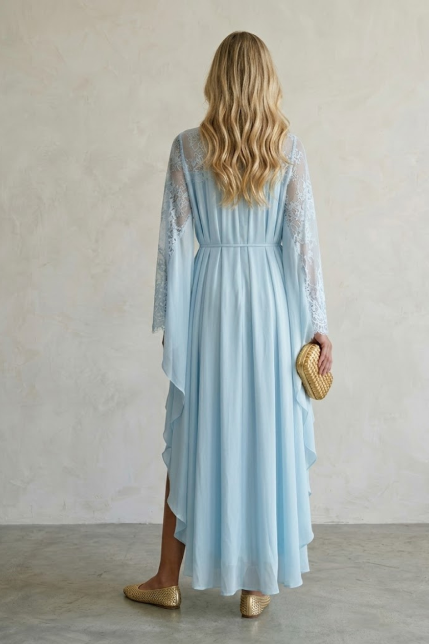 Esmee Chiffon & Lace Evening Gown