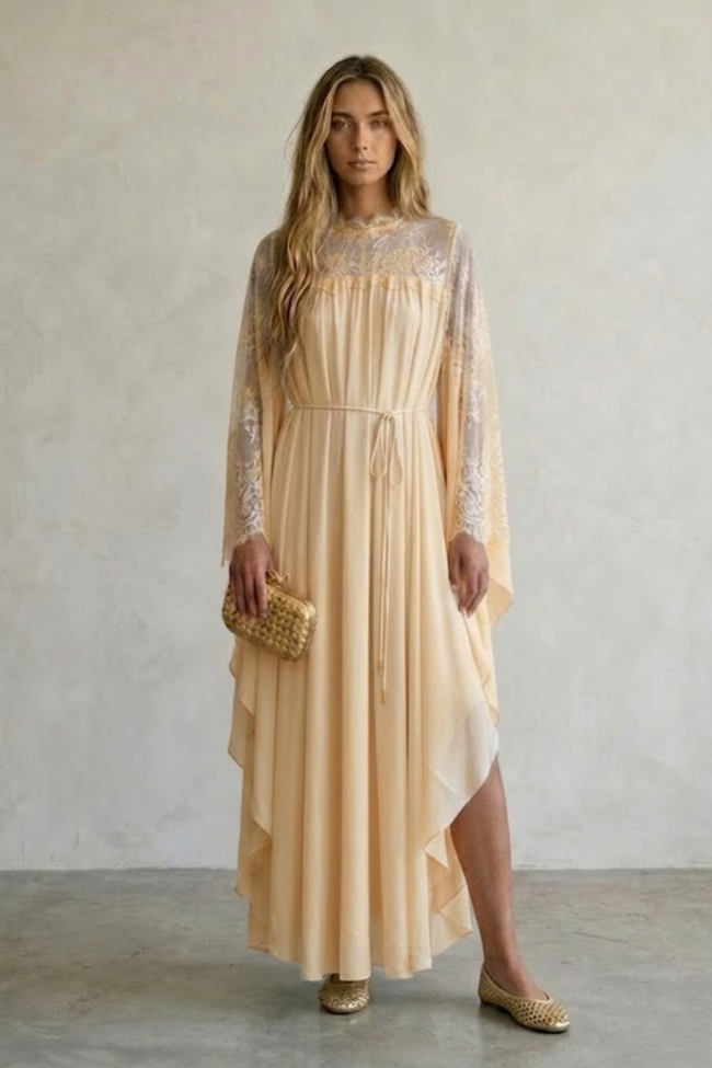 Esmee Chiffon & Lace Evening Gown