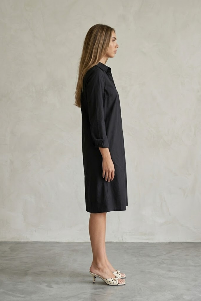 Laurence Black Shirt Dress