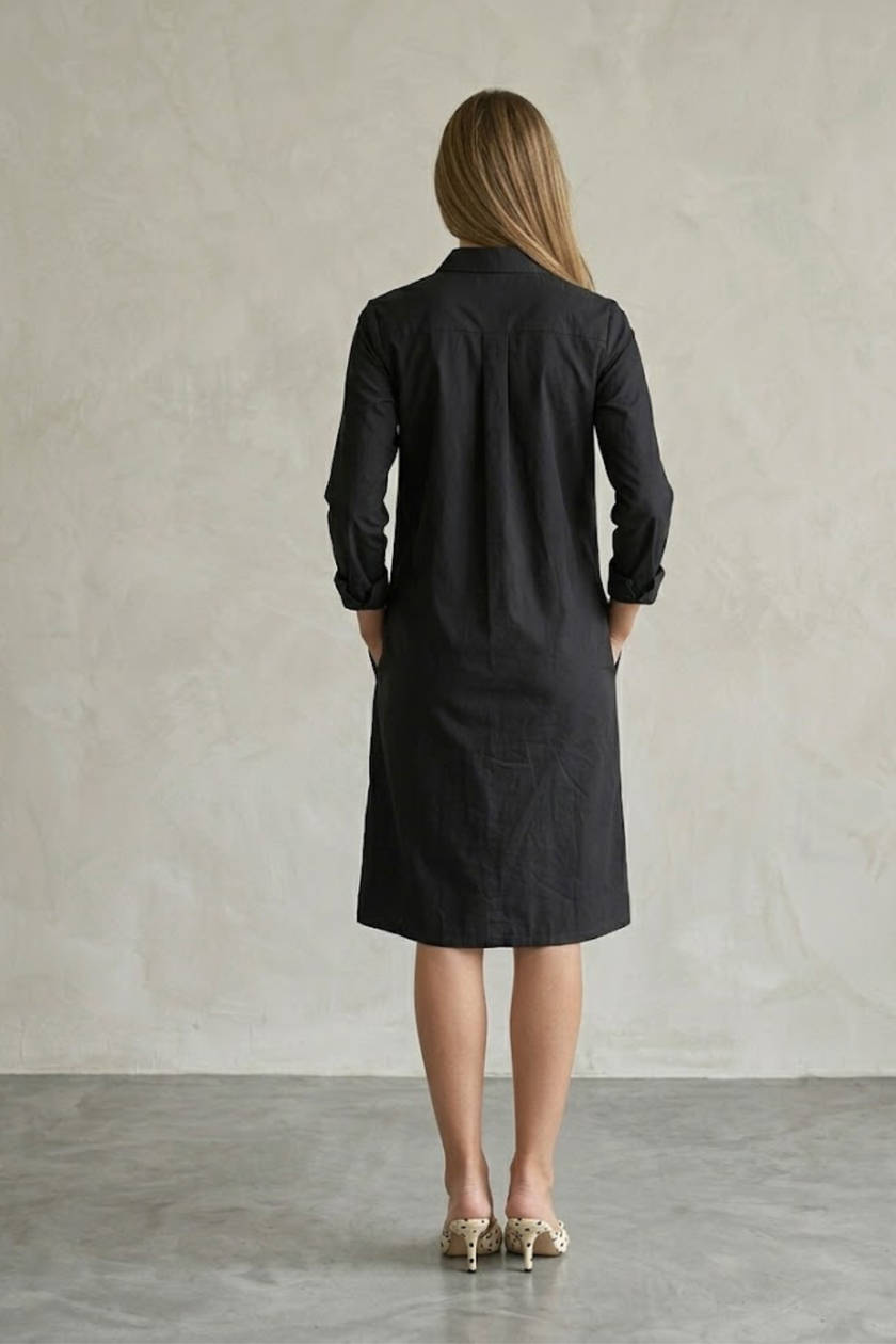 Laurence Black Shirt Dress