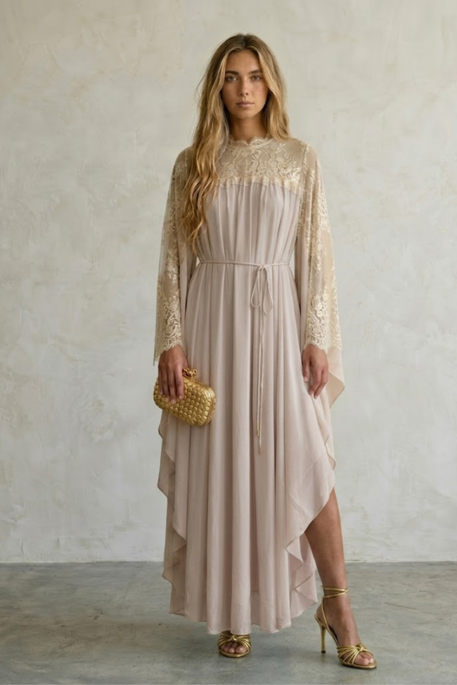 Esmee Chiffon & Lace Evening Gown