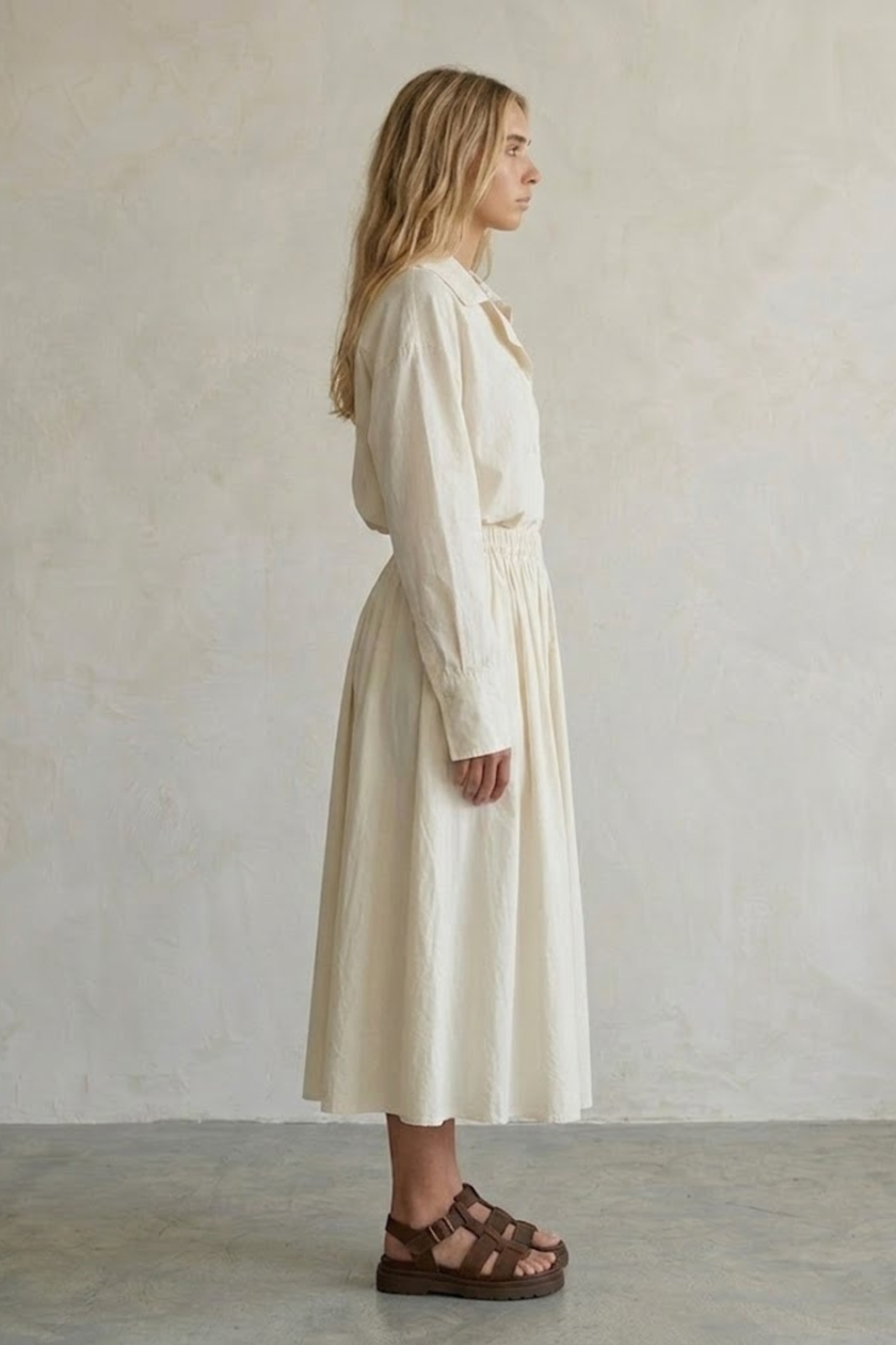 Mia Elasticated Midi Skirt