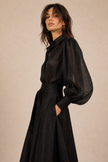 Miranda Iridescent Satin Blouse