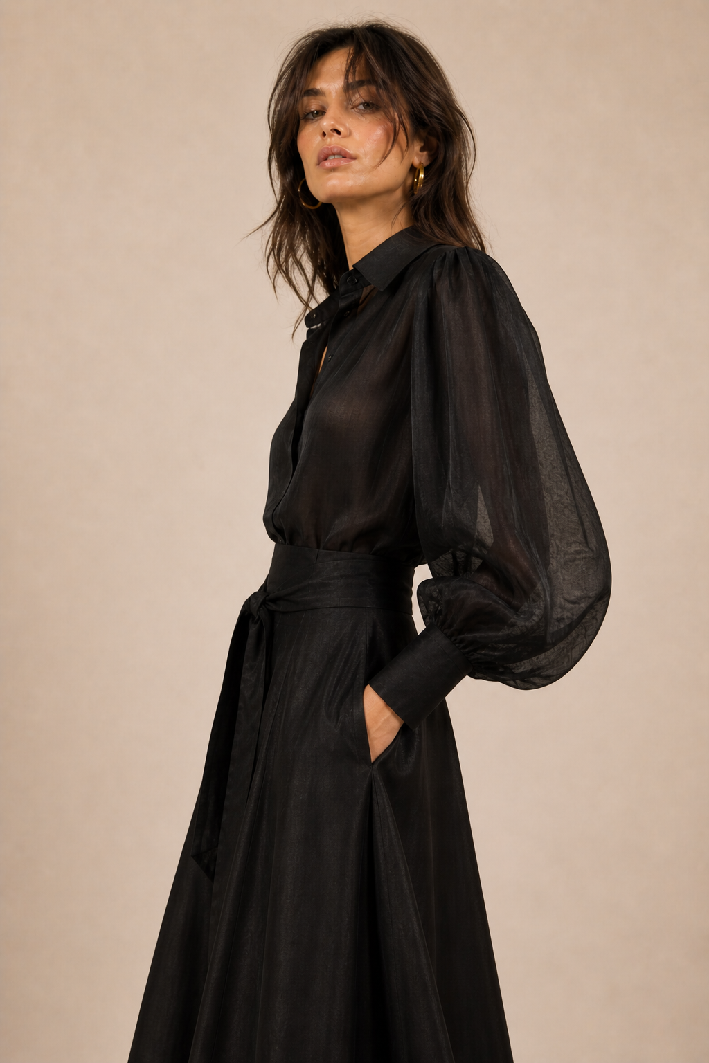 Miranda Iridescent Satin Blouse