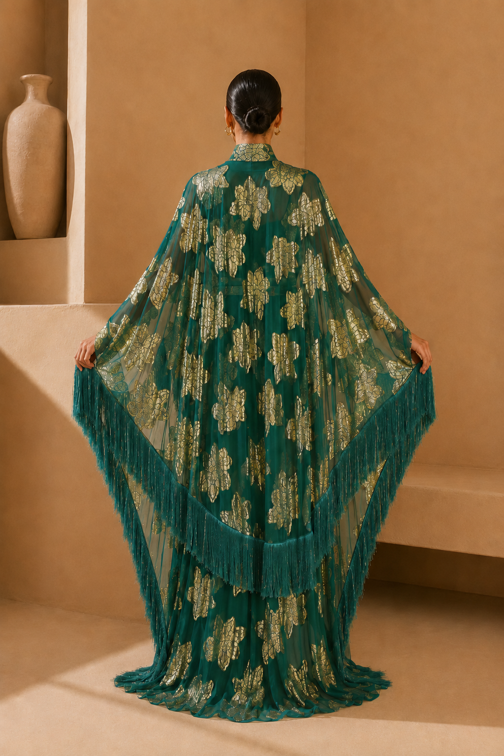 Terry Embroidered Kaftan Dress