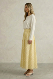 Reina Polka Dot Flowy Maxi Skirt