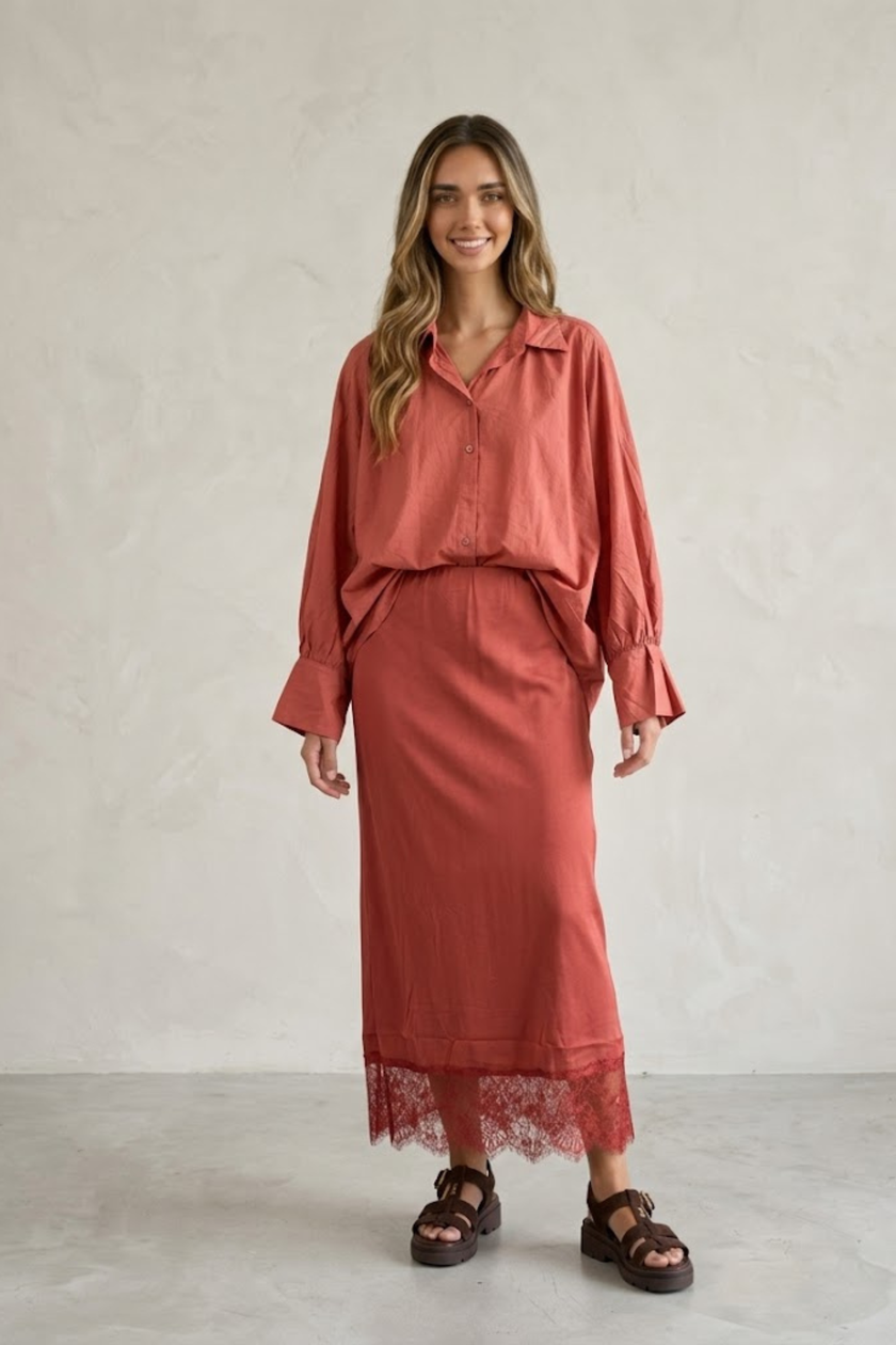 Diana Balloon Sleeve Oversized Shirt