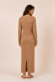 Lina Dress – Textured Button-Down Maxi Dress