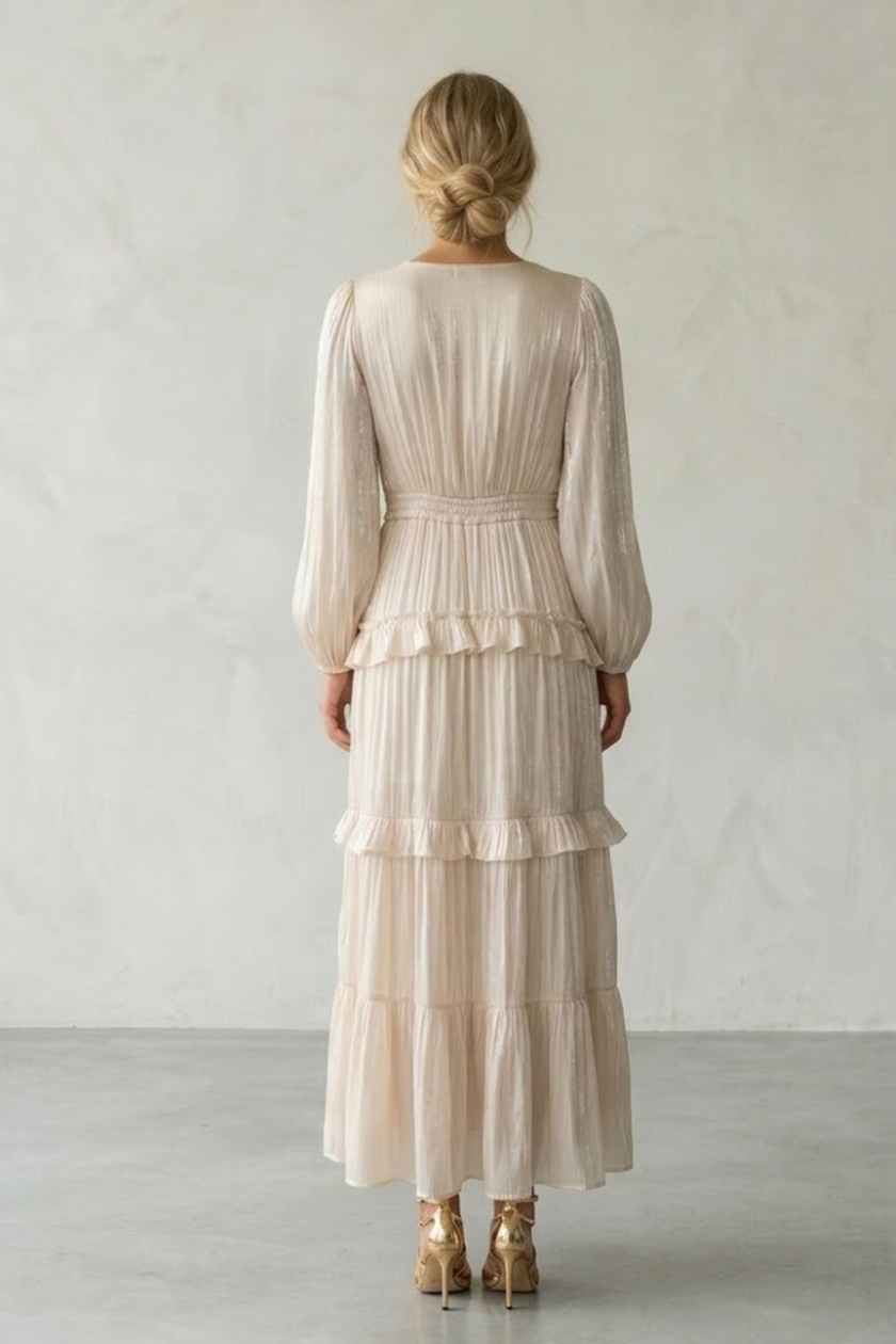 Elise Elegant Ruffled Maxi Dress