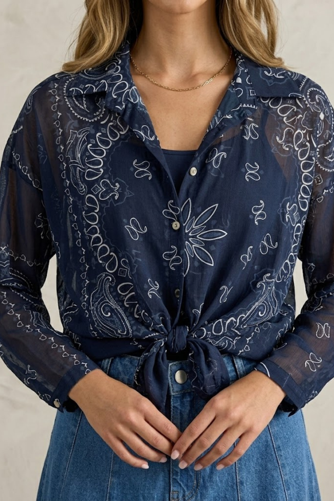 Coline Paisley Cotton Blouse