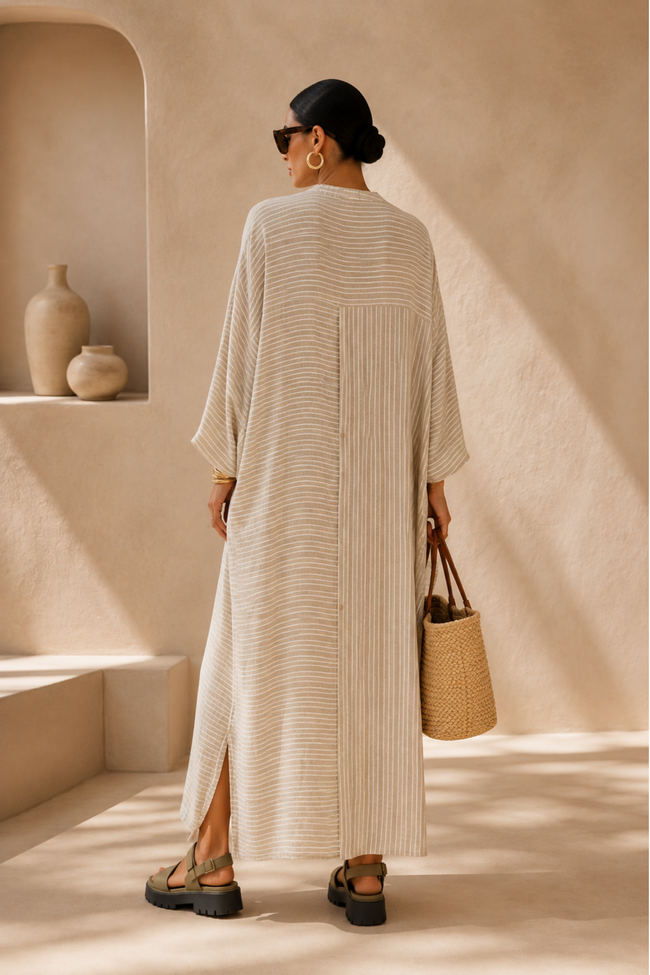 Dana Oversized Linen Maxi Dress