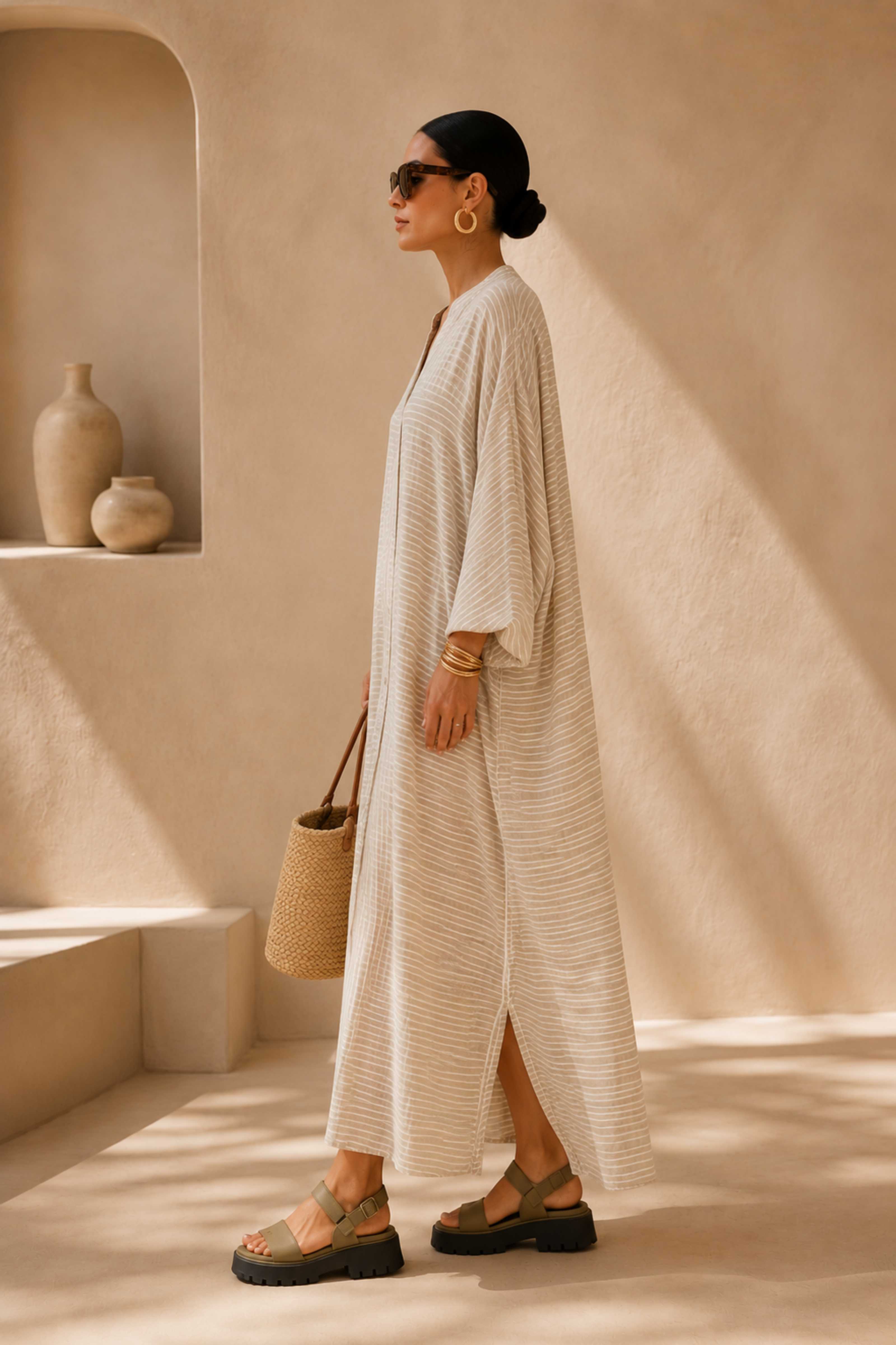 Dana Oversized Linen Maxi Dress