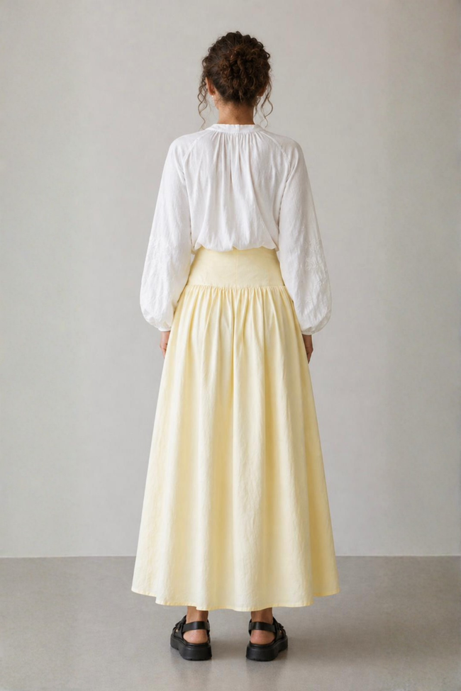 Camille Buttoned Maxi Skirt