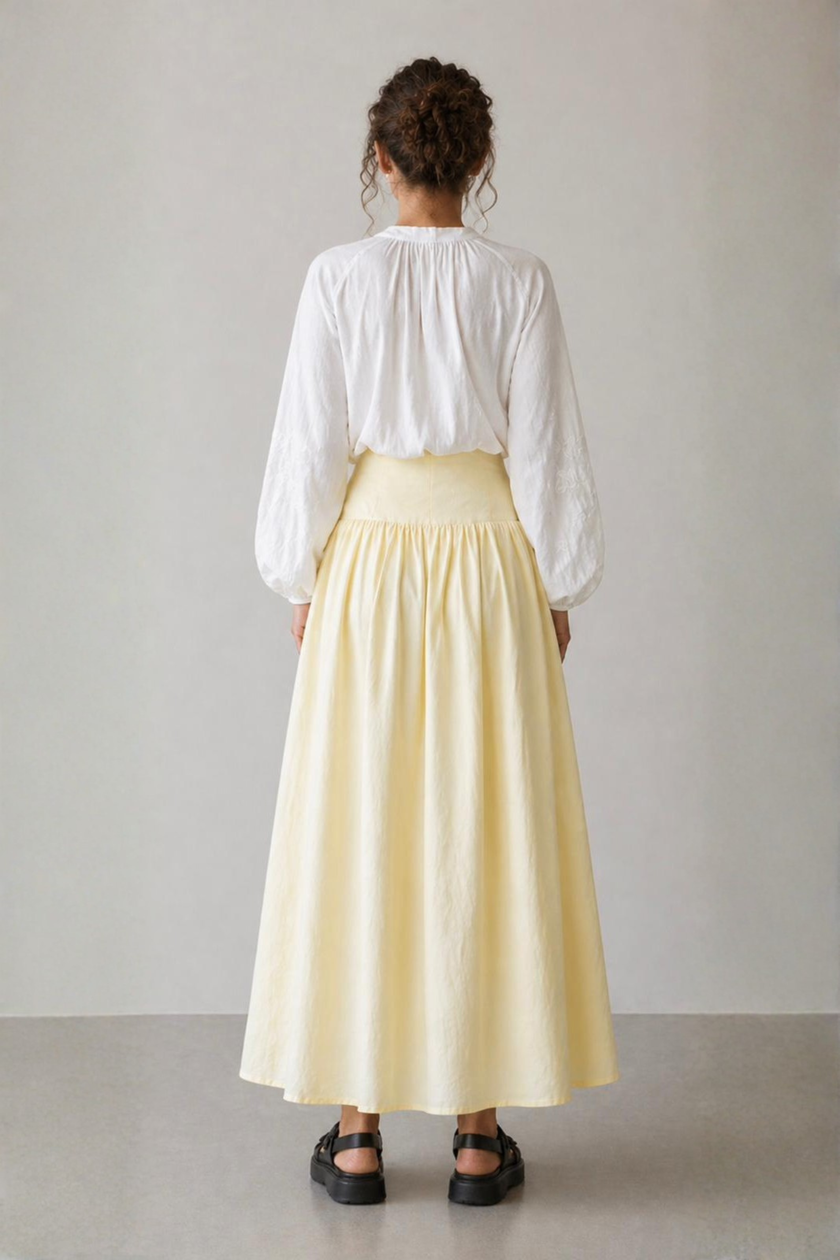 Clemence Embroidered White Blouse