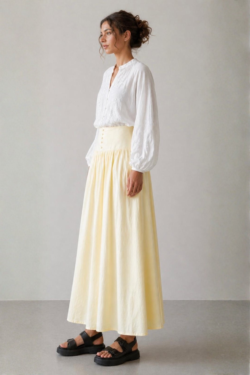 Clemence Embroidered White Blouse